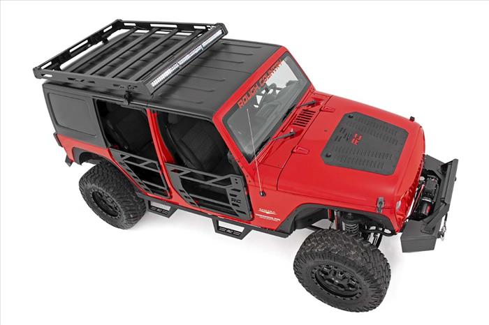 Roof Rack Black Series Lights Jeep Wrangler JK/Wrangler Unlimited (07-18) Rough Country