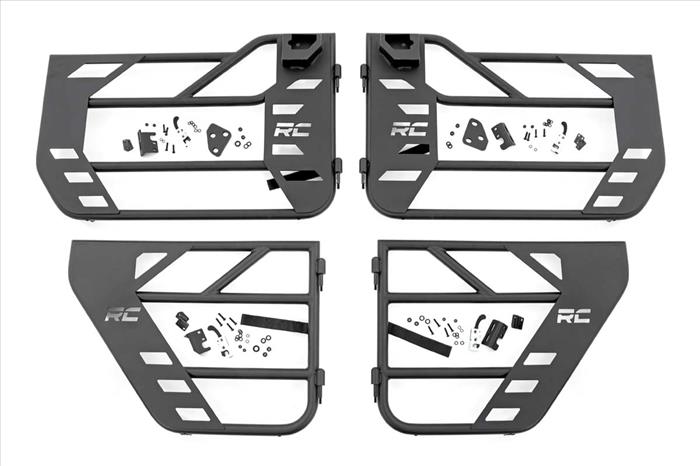 Tubular Doors Front and Rear Jeep Gladiator JT/Wrangler JL 4WD (18-26) Rough Country