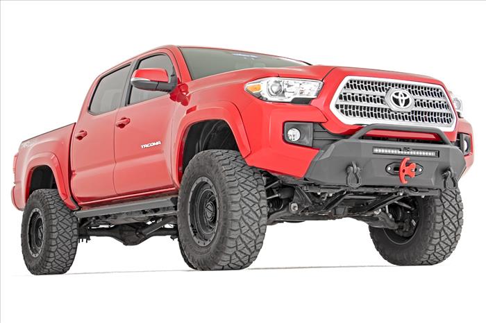 Front Bumper Hybrid 12000-Lb Pro Series Winch Synthetic Rope Toyota Tacoma (16-23) Rough Country