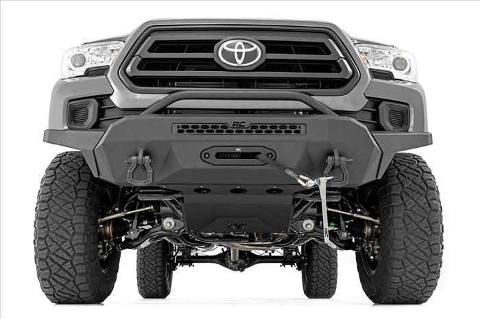 Front Bumper High Clearance 12000-Lb Pro Series Winch Synthetic Rope Toyota Tacoma 4WD (16-23) Rough Country