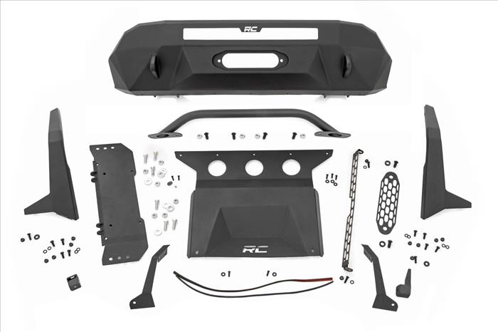 Front Bumper High Clearance 12000-Lb Pro Series Winch Synthetic Rope Toyota Tacoma 4WD (16-23) Rough Country