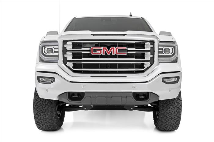 7 Inch Stamped Steel LCA Lift Kit Forged UCA Bracket Vertex/V2 Shks Silverado/Sierra 1500 (16-18) Rough Country