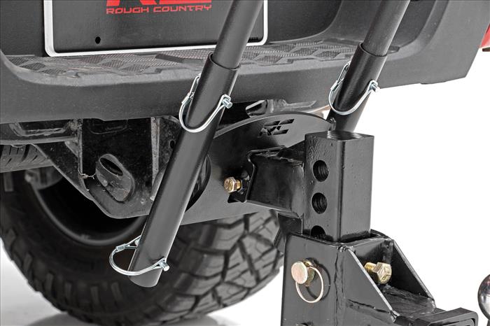 Flag Pole Holder Dual 2 Inch Hitch w/ Flag Poles Rough Country