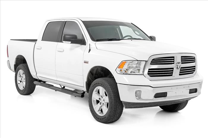 Oval Nerf Step Crew Cab Black Ram 1500/2500/3500 2WD/4WD (2010-2025 & Classic) Rough Country