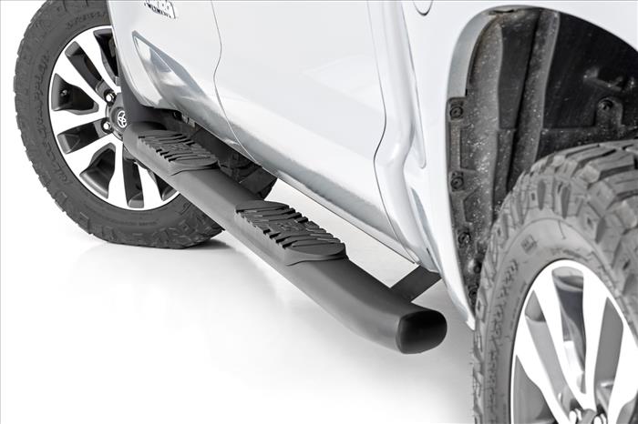 Oval Nerf Step Crew Cab Black Toyota Tundra 2WD/4WD (2007-2021) Rough Country