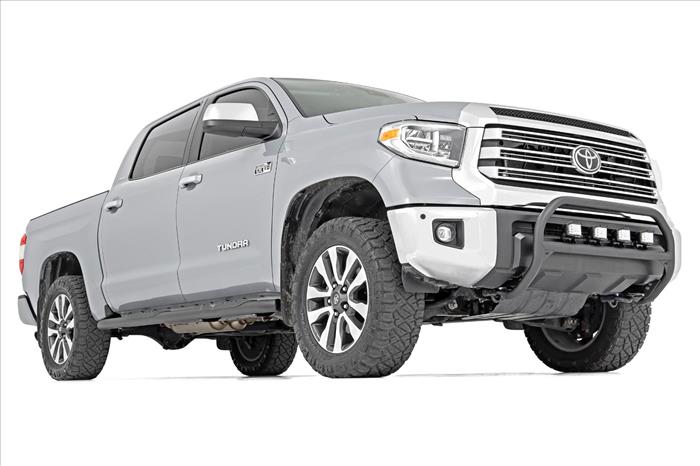 Oval Nerf Step Crew Cab Black Toyota Tundra 2WD/4WD (2007-2021) Rough Country