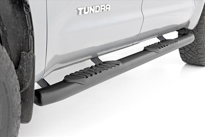 Oval Nerf Step Crew Cab Black Toyota Tundra 2WD/4WD (2007-2021) Rough Country