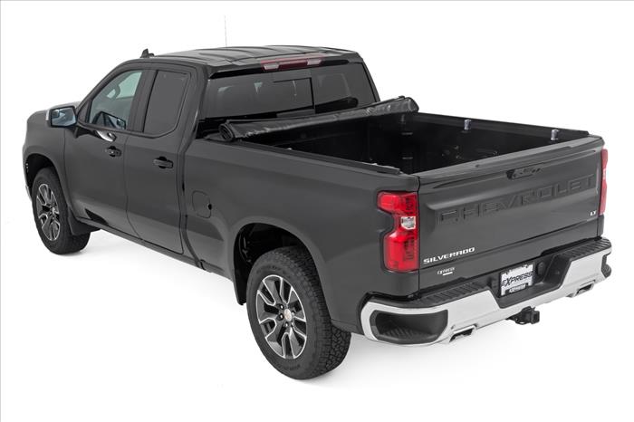 Soft Roll Up Bed Cover 6 Foot 7 Inch Bed Chevy/GMC Sierra 1500 (19-26)/Silverado 1500 (19-26) Rough Country