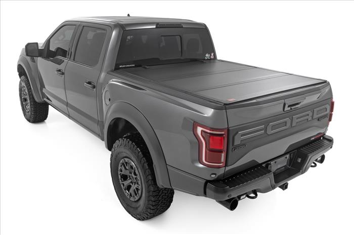 Hard Tri-Fold Flip Up Bed Cover 6 Foot 7 Inch Bed Ford F-150 2WD/4WD (2021-2026) Rough Country