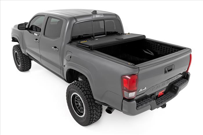 Hard Tri-Fold Flip Up Bed Cover 5 Foot Bed Toyota Tacoma 2WD/4WD (2005-2015) Rough Country