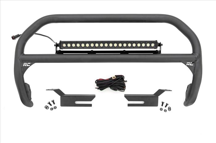 Nudge Bar 20 Inch Black Single Row LED Ford Bronco 4WD (2021-2025) Rough Country