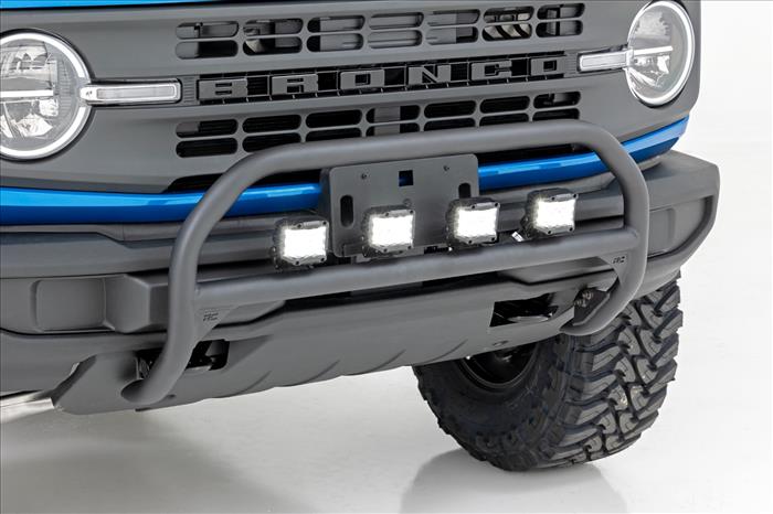 Nudge Bar 20 Inch Black DRL Single Row LED Ford Bronco 4WD (2021-2025) Rough Country