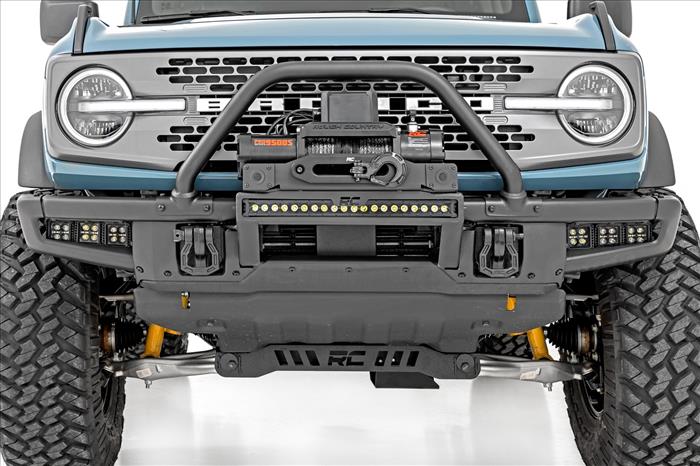 High Winch Mount All Models 20 Inch Black Single Row LED Ford Bronco (21-25) Rough Country