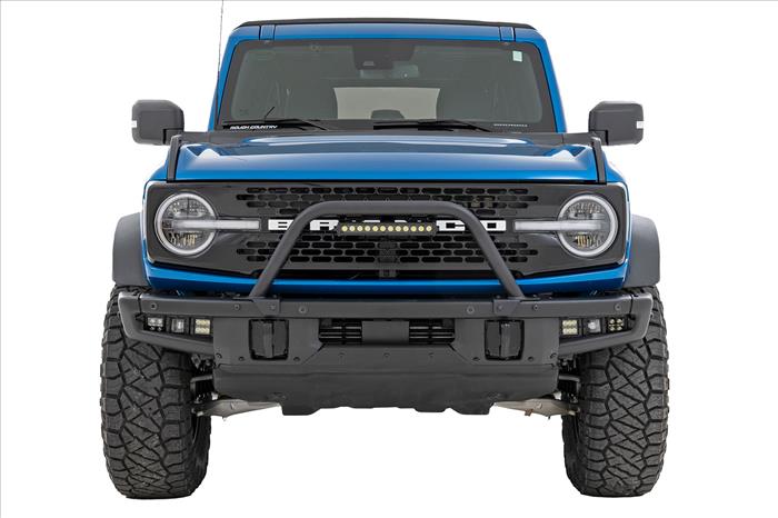 Safari Bar 12 Inch LED Light Bar Black Single Row OE Modular Steel Ford Bronco (21-25) Rough Country