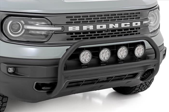 Nudge Bar w/ Tow Hooks 20 Inch Black DRL Single Row LED Ford Bronco Sport (21-24) Rough Country