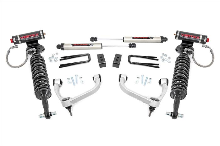 F-150 3 Inch Lift Kit Bolt On w/Vertex and V2 Shocks 2021 F-150 4WD Rough Country