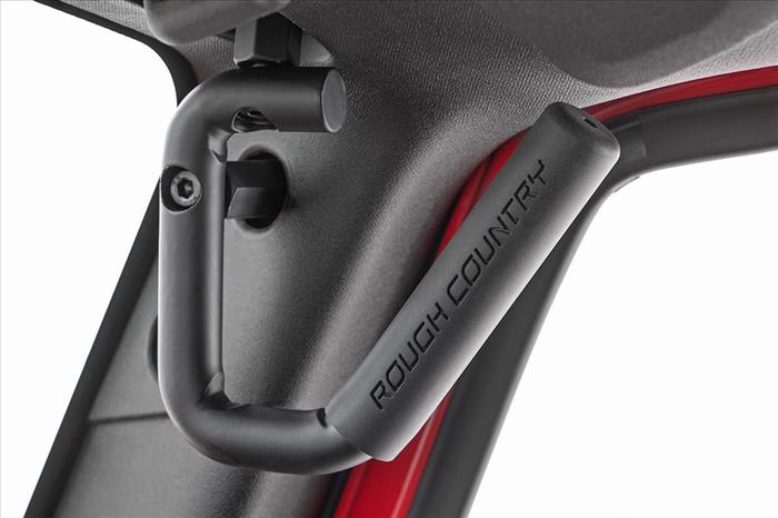 Grab Handles Steel FR & RR Black Jeep Wrangler JK/Wrangler Unlimited (07-18) Rough Country