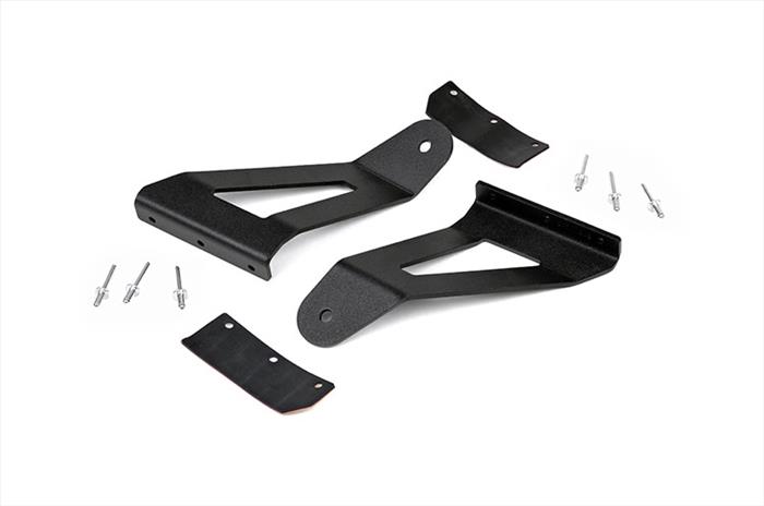 LED Light Kit Windshield Mount 50 Inch Black Dual Row Jeep Cherokee XJ (84-01) Rough Country