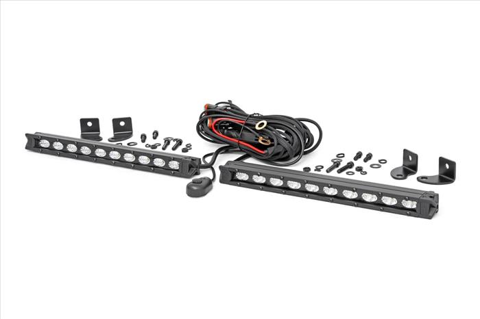 10 Inch Black Series LED Light Bar Slim Line Pair Rough Country