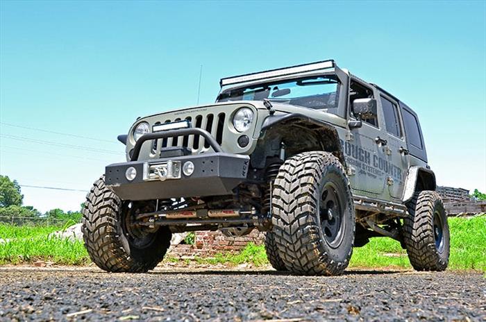 LED Light Mounts Upper Windshield 50 Inch Jeep Wrangler JK/Wrangler Unlimited (07-18) Rough Country