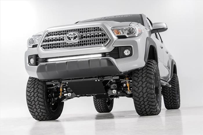 LED Light Kit Lower Grille Mount 30 Inch Black Single Row White DRL Toyota Tacoma (16-23) Rough Country