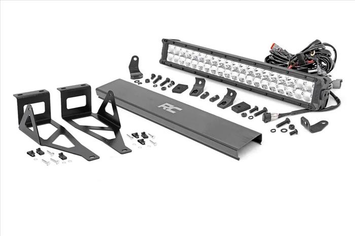 LED Light Kit Bumper 20 Inch Chrome Dual Row Amber DRL Ford F-250/F-350 Super Duty (05-07) Rough Country