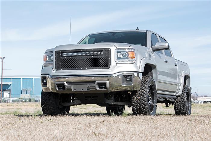 LED Light Kit Fog Mount 2 Inch Black Pair GMC Sierra 1500 2WD/4WD (14-15) Rough Country