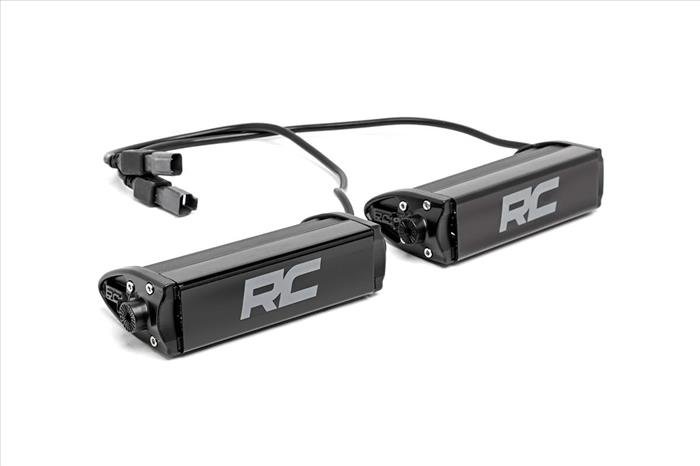 6 Inch Chrome Series LED Light Bar Single Row Pair Rough Country