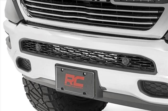 LED Light Kit Bumper Mount 20 Inch Black Dual Row Amber DRL Ram 1500 (19-24) Rough Country