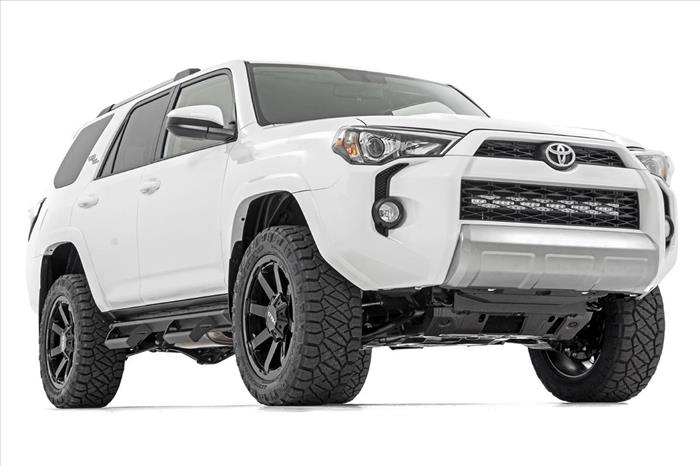 LED Light Kit Bumper Mount 30 Inch Black Dual Row White DRL Toyota 4Runner (14-20) Rough Country