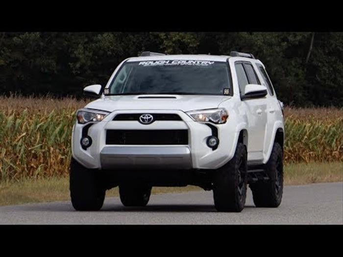 LED Light Kit Ditch Mount 2 Inch Black Flood Pair Toyota 4Runner (10-24) Rough Country