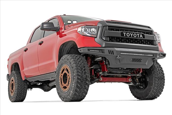 LED Light Kit Ditch Mount Dual 2 Inch Black Pairs Spot/Flood Toyota Tundra (14-21) Rough Country