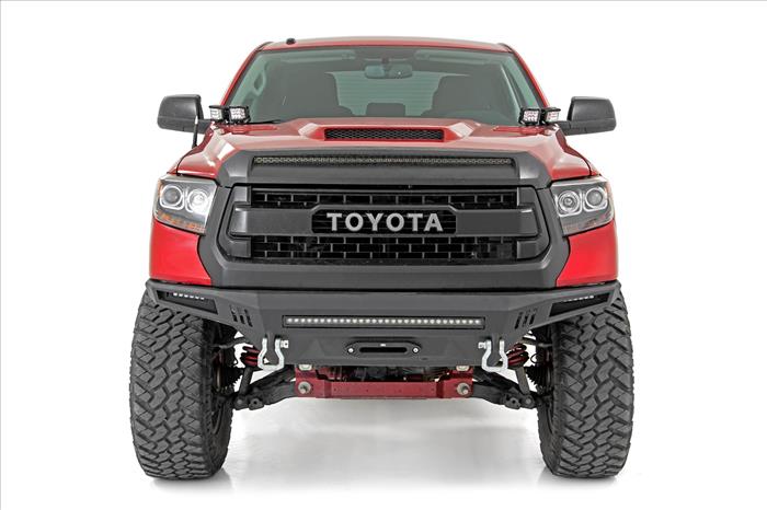 LED Light Kit Ditch Mount Dual 2 Inch Black Pairs Spot/Flood Toyota Tundra (14-21) Rough Country