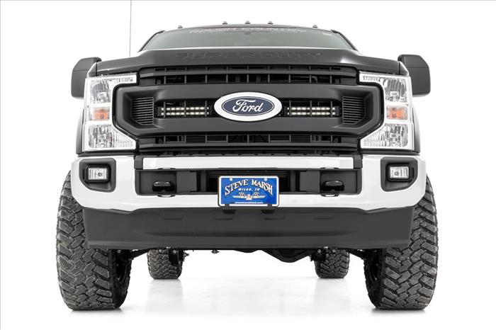 LED Light Kit Grille Mount 10 Inch Black Slimline Ford F-250 Super Duty (20-22) Rough Country