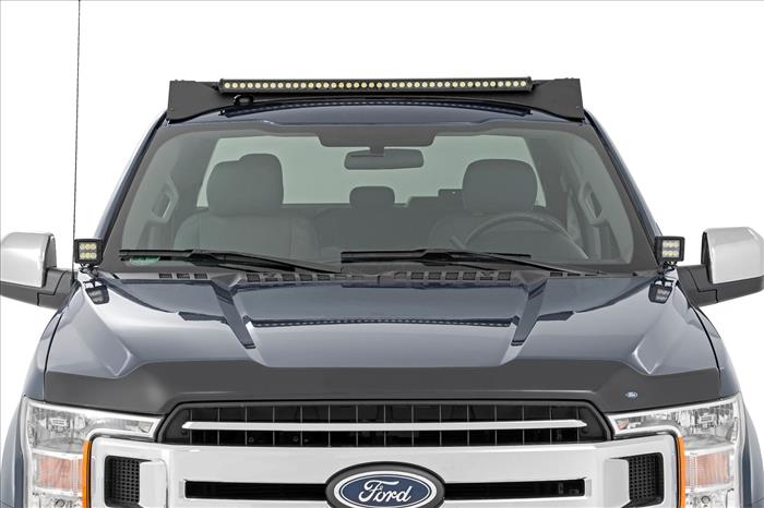 LED Light Kit Ditch 2 Inch Black Pair Amber DRL Ford F-150 (15-26)/F-150 Lightning (22-26) Rough Country