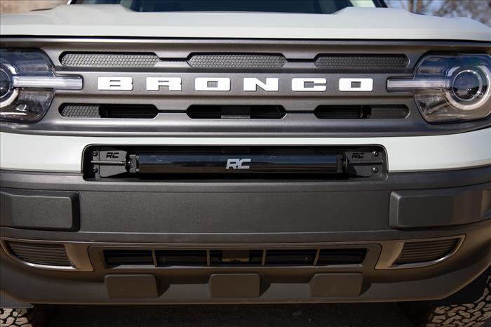LED Light Kit Bumper Mount 20 Inch Black Single Row White DRL Ford Bronco Sport (21-26) Rough Country
