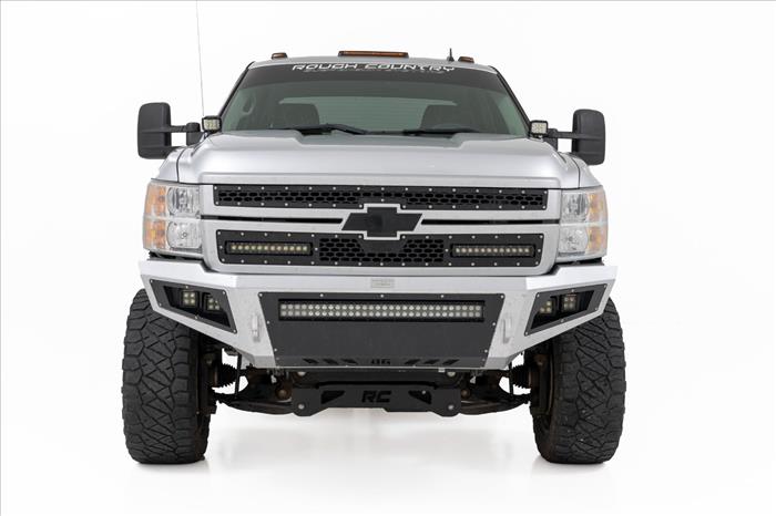 LED Light Ditch Mount 2 Inch Black Pair Amber DRL Chevy 1500 (2007-2013) Rough Country