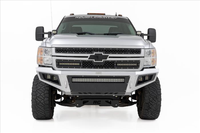 LED Light Kit Ditch Mount 3 Inch OSRAM Wide Chevy 1500 & Silverado/Sierra 2500HD/3500HD (07-14) Rough Country