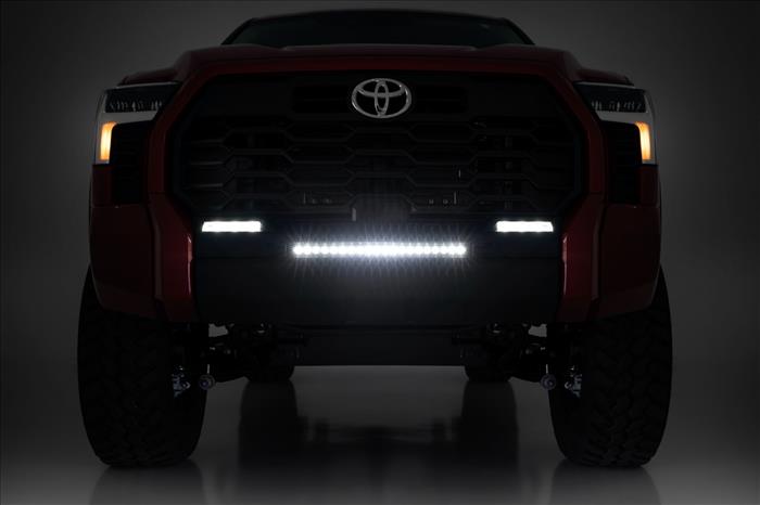 LED Light Kit Bumper Mount 20 Inch Black Slim Line Toyota Tundra (22-26) Rough Country