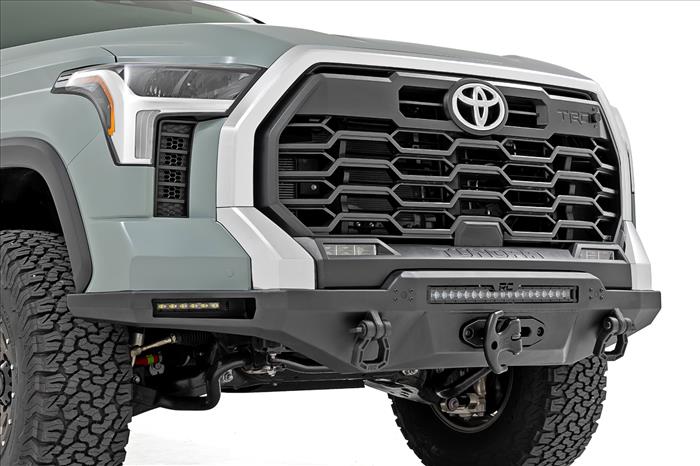 Hybrid Front Bumper 12000S Black LED w/ White DRL Toyota Tundra (22-26) Rough Country