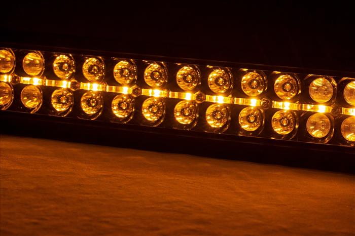 30 Inch Black Series LED Light Bar Curved Dual Row Amber DRL Rough Country