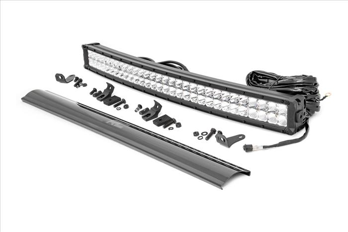 30 Inch Chrome Series LED Light Bar Curved Dual Row Cool White DRL Rough Country