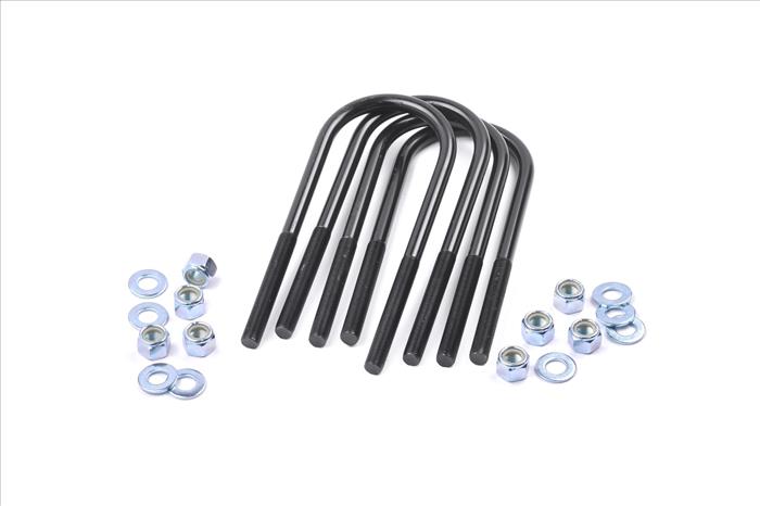Universal U-Bolt Kit Round 9/16 Inch x 3.0 Inch x 7.25 Inch Rough Country