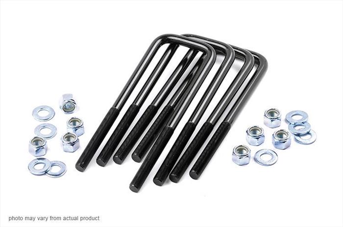 Universal U-Bolt Kit Square 9/16 Inch x 3.0 Inch x 9.5 Inch Rough Country