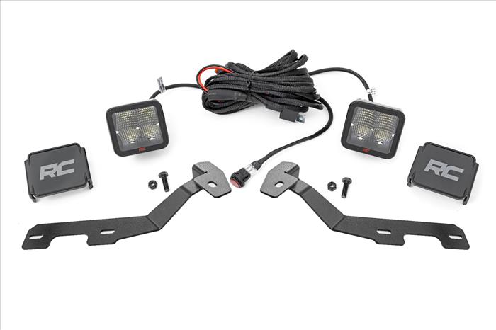 LED Light Kit Ditch Mount 2 Inch Spectrum Pair Spot Ram 1500 (19-26) Rough Country