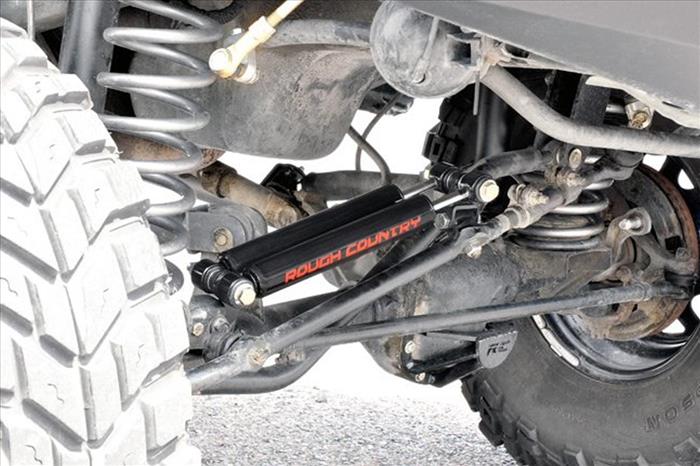 Dual Steering Stabilizer 2.5-6.5 Inch Lift Jeep Comanche MJ/Wrangler TJ/Wrangler Unlimited Rough Country