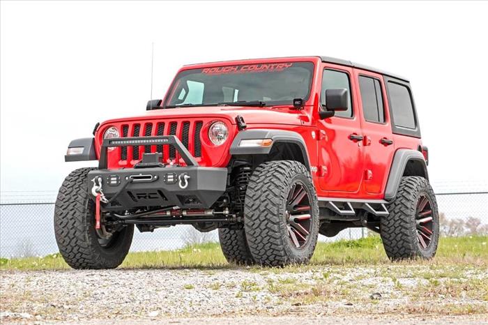 Contoured Drop Steps 4 Door Jeep Wrangler JL (21-25)/Wrangler Unlimited (18-26) Rough Country