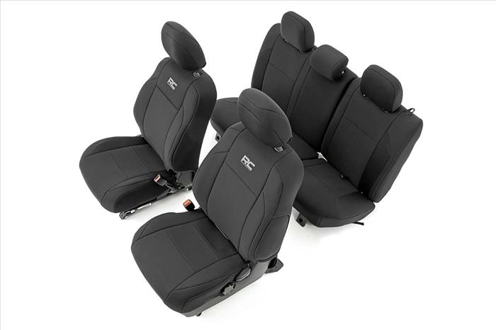 Seat Covers FR & RR Double Cab Toyota Tacoma 2WD/4WD (2016-2023) Rough Country