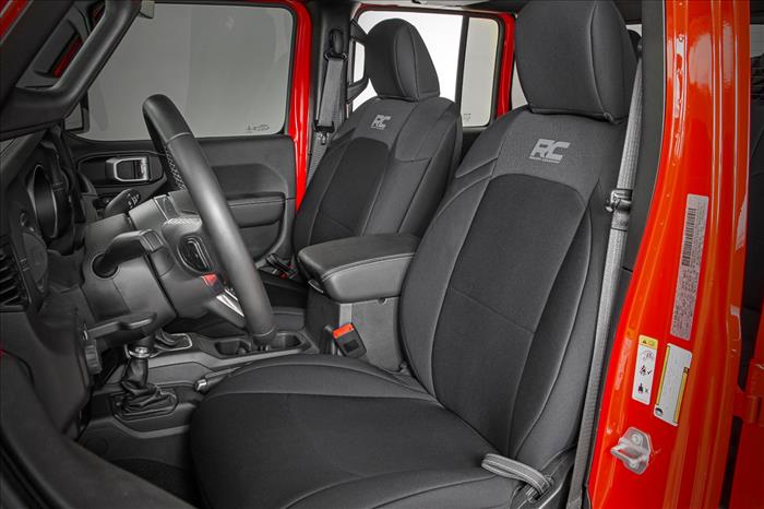 Seat Covers Front and RR No Cup Holder Jeep Gladiator JT 4WD (2020-2025) Rough Country