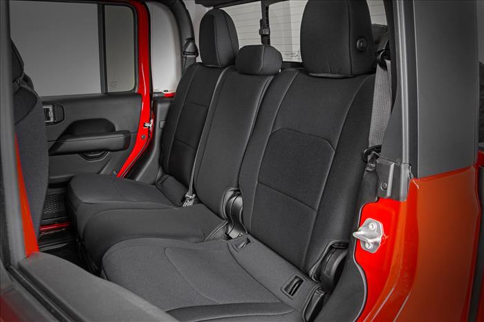 Seat Covers Front and RR No Cup Holder Jeep Gladiator JT 4WD (2020-2025) Rough Country